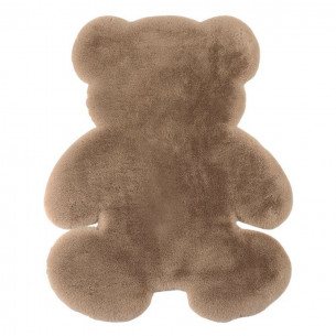 Tappeto Bear a forma di orso tinta unita beige Angelo Carillo