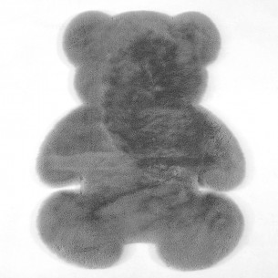 Tappeto Bear a forma di orso tinta unita grigio Angelo Carillo