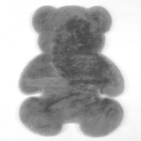 Tappeto Bear a forma di orso tinta unita grigio Angelo Carillo