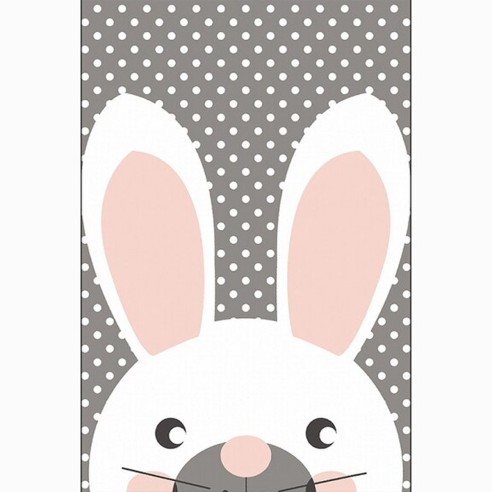 Tappeto arredo cameretta Rabbit 80x150 cm grigio Angelo Carillo
