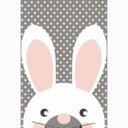 Tappeto arredo cameretta Rabbit 80x150 cm grigio Angelo Carillo