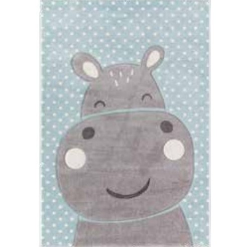 Tappeto arredo Hippo 80x150 cm azzurro Angelo Carillo