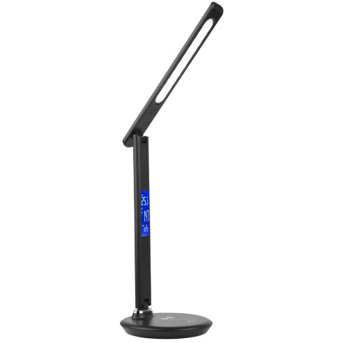 Lampada da scrivania touch nero display LCD dimmerabile 32 LED 7W 3000-6500K Domus Light DE1018-1W