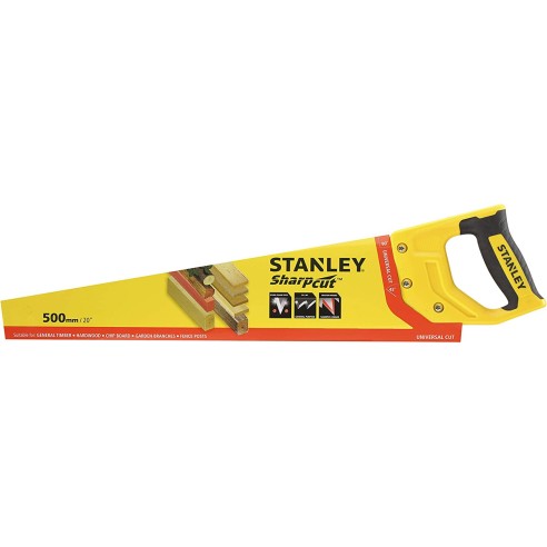 Sega per legno Sharpcut 500 mm segaccio 7 denti Stanley STHT20367-1