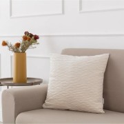 Cuscino arredo Giulia plisse 50x50 cm bianco latte Angelo Carillo