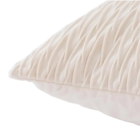 Cuscino arredo Giulia plisse 50x50 cm bianco latte Angelo Carillo