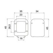 Sedile WC per modello Conca in termoindurente Saniplast misure