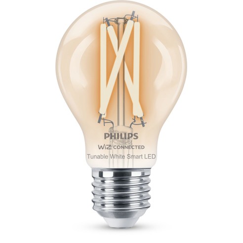 Lampadina Smart Filament Dimmerabile Tunable E27 60W Goccia 2700 K Philips