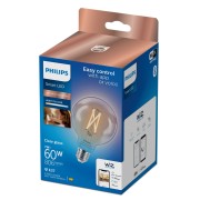 Lampadina Smart Filament Dimmerabile Tunable E27 60W Globo 2700 K Philips