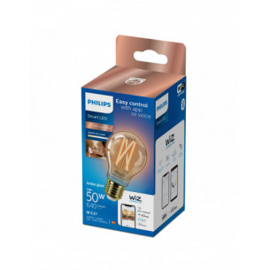 Lampadina Smart Filament Ambrata Dimmerabile Tunable E27 50W Goccia 5000 K Philips 2