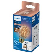 Lampadina Smart Filament Ambrata Dimmerabile Tunable E27 50W Goccia 5000 K Philips