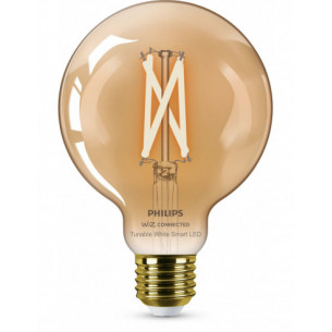 Lampadina Smart Filament Ambrata Dimmerabile Tunable E27 50W Globo 5000 K Philips