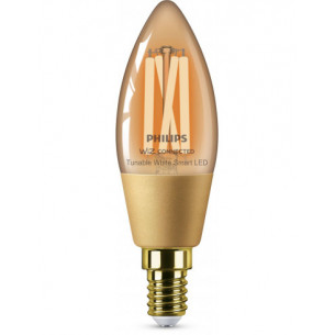Lampadina Smart Filament Ambrata Dimmerabile Tunable E14 25W Candela 5000 K Philips
