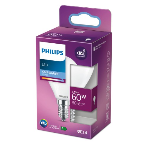 Lampadina Lustre 6,5 W 60 W E14 806 lm 6500 K Philips