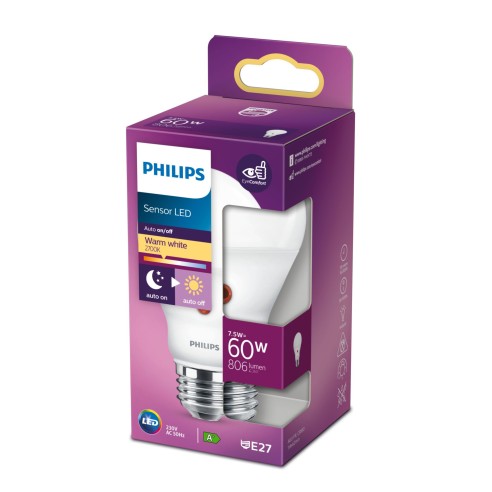 Lampadina a goccia 7,5 W 60 W E27 806 lm 2700 K Philips