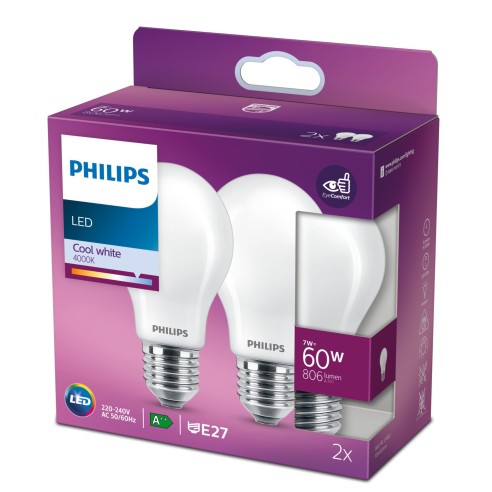 Lampadina a goccia 7 W 60 W E27 806 lm 4000 K Philips