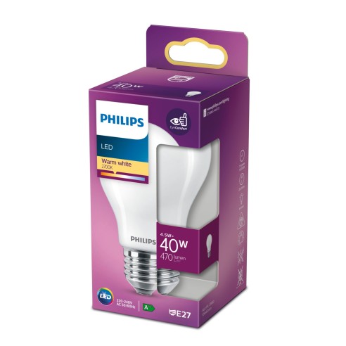 Lampadina a goccia 4,5 W 40 W E27 470 lm 2700 K Philips