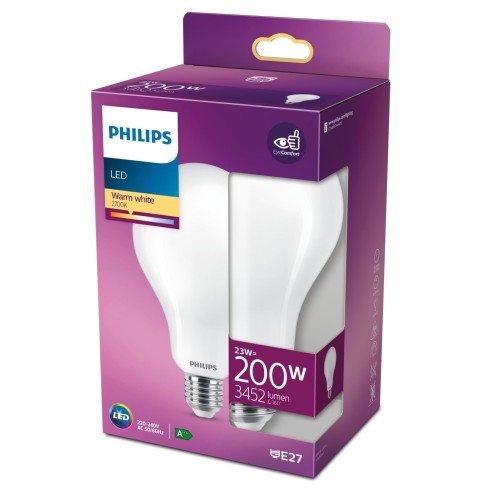 Lampadina a goccia 23 W 200 W E27 3450 lm 2700 K Philips