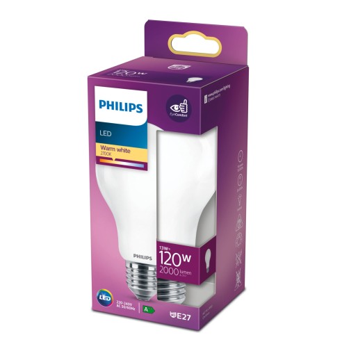 Lampadina a goccia 13 W 120 W E27 2000 lm 2700 K Philips