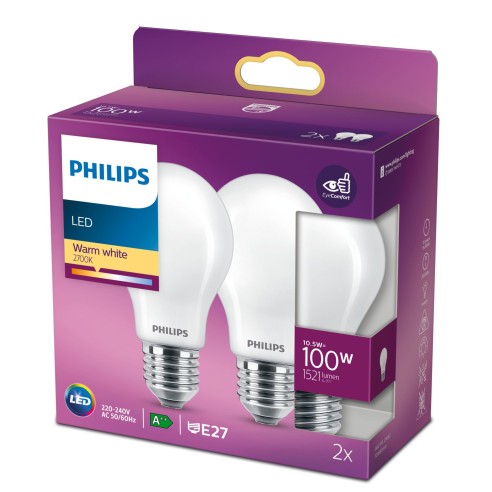 Lampadina a goccia 10,5 W 1000 W E27 1521 lm 2700 K Philips