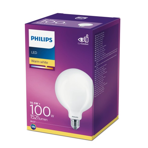 Lampadina a goccia 10,5 W 100 W E27 1521 lm 2700 K Philips