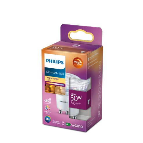 Faretto LED dimmerabile 3,8 W 50 W GU10 345 lm 2700 K Philips
