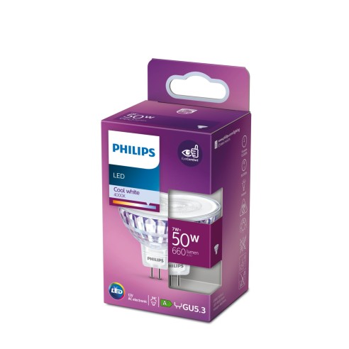 Faretto LED 7 W 50 W GU5.3 660 lm 4000 K Philips