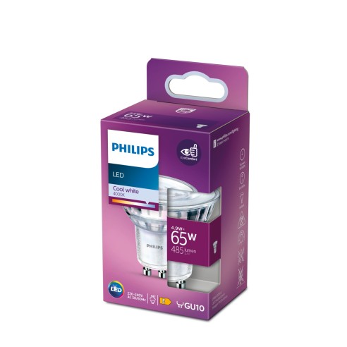 Faretto LED 4,9 W 65 W GU10 485 lm...