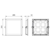 Pannello a incasso luminoso quadrato a soffitto 15 W 4000 K Philips misure