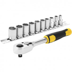 Set kit cricchetto con bussole 11 pz attacco 1/4" Stanley STMT82666-0