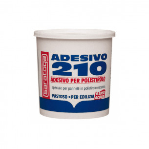 Adesivo per polistirolo pastoso 210 per edilizia 800 g Saratoga