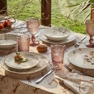 Cestino pane 16 cm cotone Libellule multicolor di Tognana 2