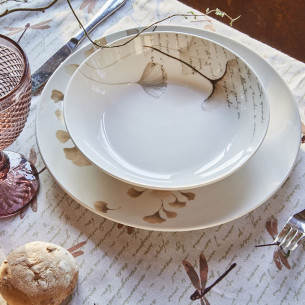 Servizio piatti 18 pezzi Poesia in porcellana beige Tognana 2