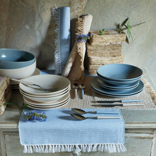 Runner tavolo 40x140 cm cotone riciclato carta da zucchero Tognana 2