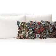 Cuscino arredo Sanza C01 50x50 cm floreale ambientato
