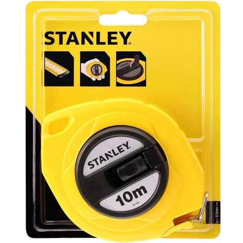 Rotella metrica 10 m nastro acciaio Stanely 0-34-102