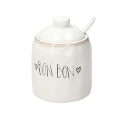 Zuccheriera 250 cc Amour in stoneware bianco di Tognana