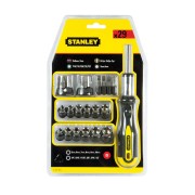 Giravite porta inserti a cricchetto con inserti e bussole set 29 pezzi Stanley 0-54-925