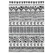 Tappeto e passatoia cucina Capriccio in ciniglia bianco e nero Sobel