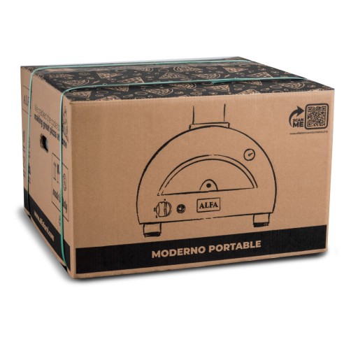 Forno 1 pizza portatile a gas Moderno Portable Alfa Forni imballo