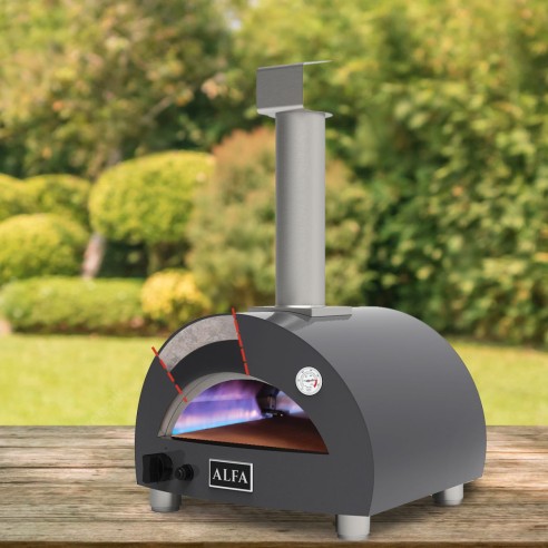Forno 1 pizza portatile a gas Moderno rosso Portable Alfa Forni sezionata