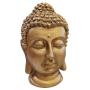 Decorazione giardino statua testa Buddha oro