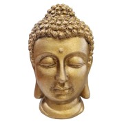 Decorazione giardino statua testa Buddha oro