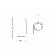 Applique da esterno One 1xGU10 IP54 IN.TEC. dimensioni