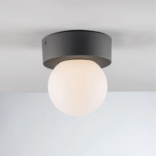 Plafoniera per esterno Skittle con diffusore a sfera E27, antracite, IP54 IN.TEC. 2