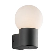 Applique da esterno Skittle in alluminio, E27, nero, IP54 IN.TEC.