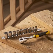 Set kit cricchetto con bussole 11 pz attacco 3/8" Stanley STMT82670-0