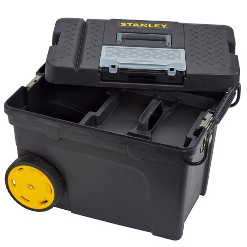 Carrello portautensili vasca porta attrezzi con ruote 53 L Stanley Contractor 1-97-503 coperchio