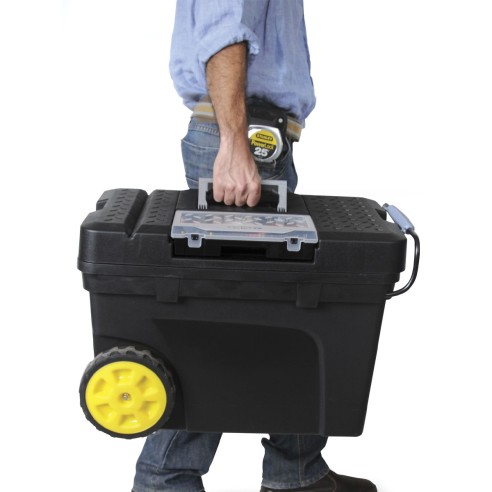 Carrello portautensili vasca porta attrezzi con ruote 53 L Stanley Contractor 1-97-503 maniglia trasporto