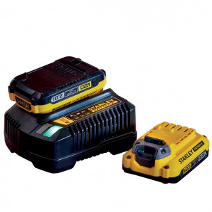 Set caricabatterie con 2 batterie 18V 2A V20 Stanley SFMCB12D2-QW 2